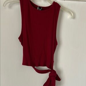 Windsor Sleeveless Red Tie-Front Top